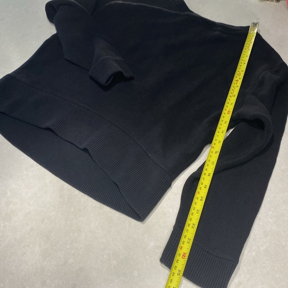 Aritzia Wilfred free Suzanna ribbed zipper side Sweater100% cotton black⭐️⭐️⭐️⭐️ - Picture 13 of 16